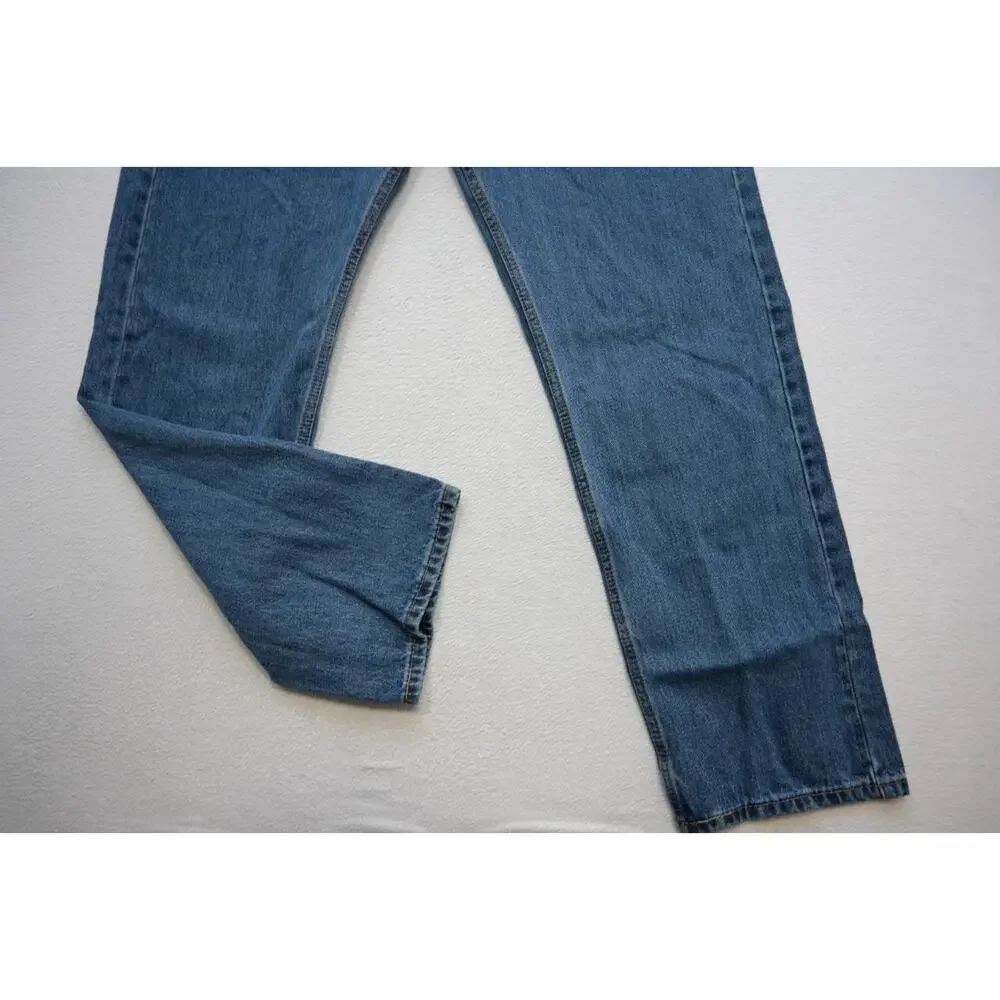 Levi's‎ 505 Regular Fit Straight Blue Rugged Denim Jeans Mens Size 38 x 30